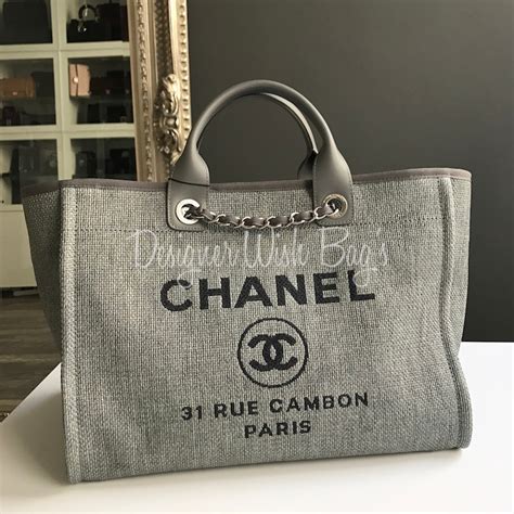 chanel gray deauville|chanel deauville medium tote.